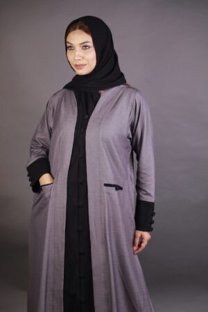 Grey Minimalist Abaya