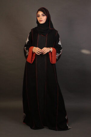 Crimson Ebony Abaya