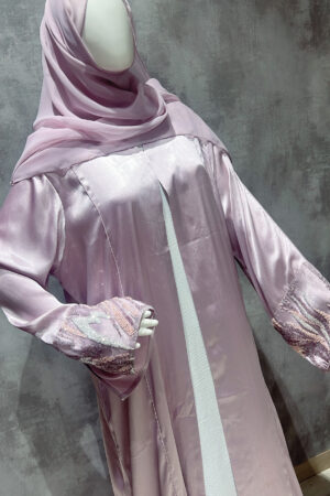 Champagne Pink Wisteria Abaya