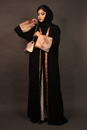 Shaded Peach Sleeve Abaya