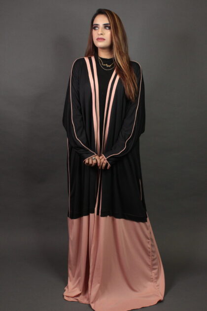 Dusk Rose Jacket Style Abaya