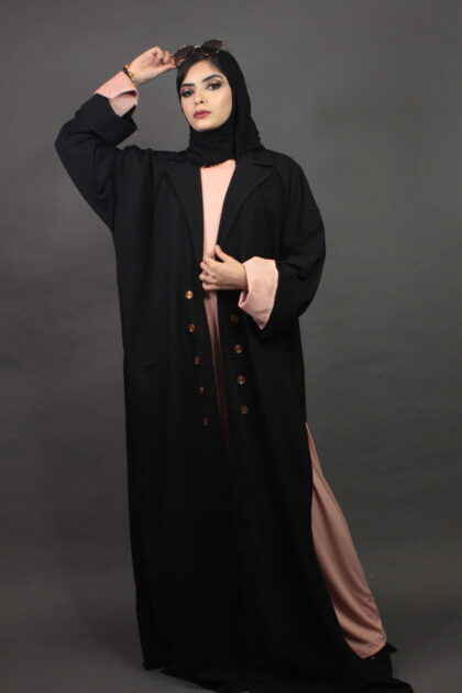 Black Long Blazer Abaya