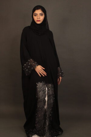 Scallop Organza Abaya