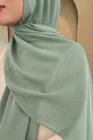 Green Korean Chiffon Hijab