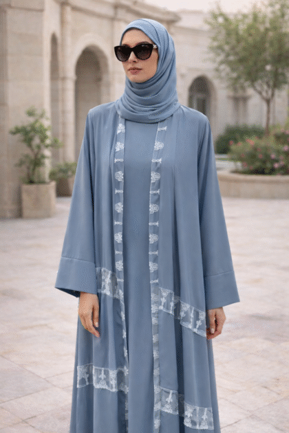 Lace Open Abaya