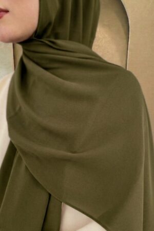 Olive Korean Chiffon Hijab