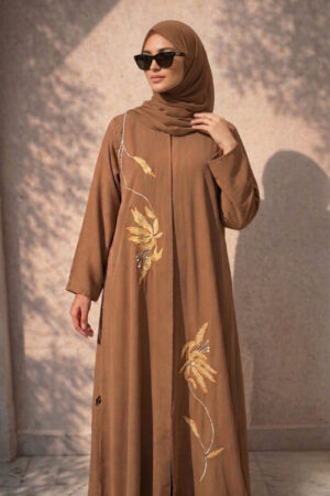 Serenity Embroidered Dusk Bloom Abaya